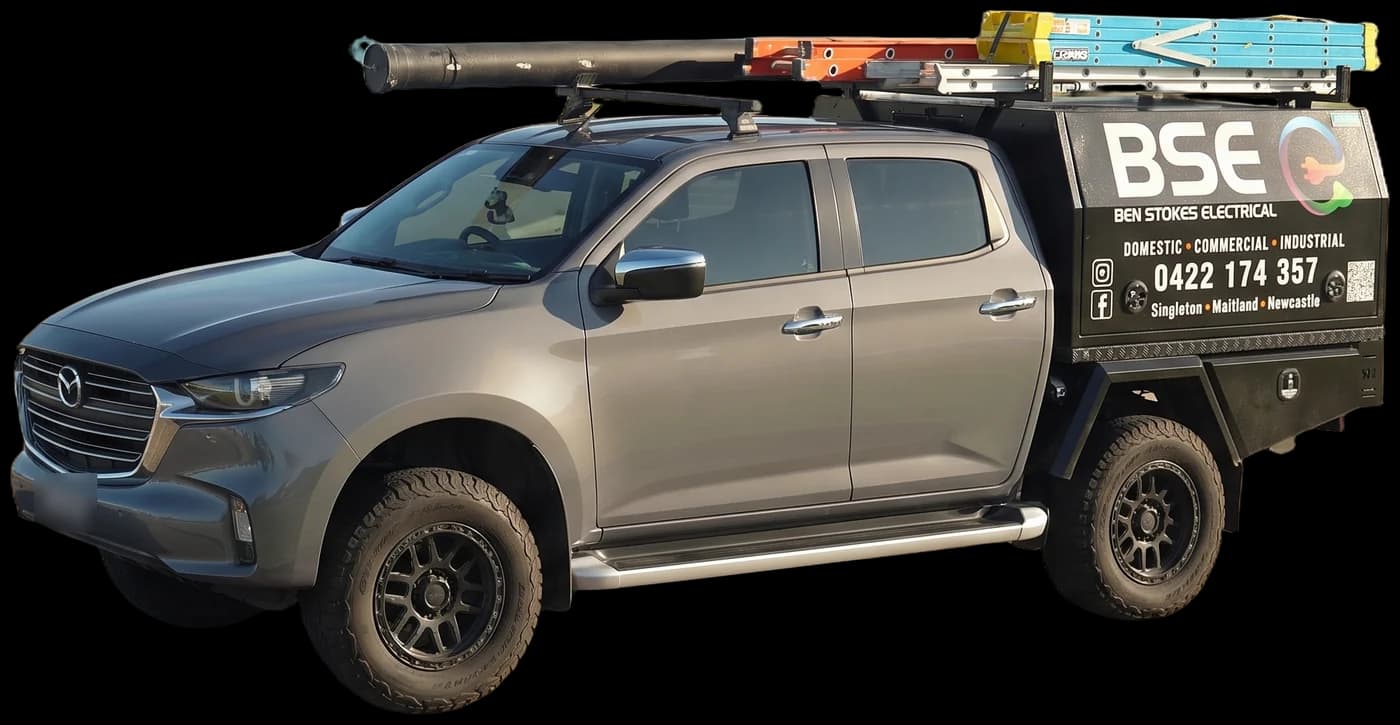 Ben Stokes Electrical's signwritten work ute